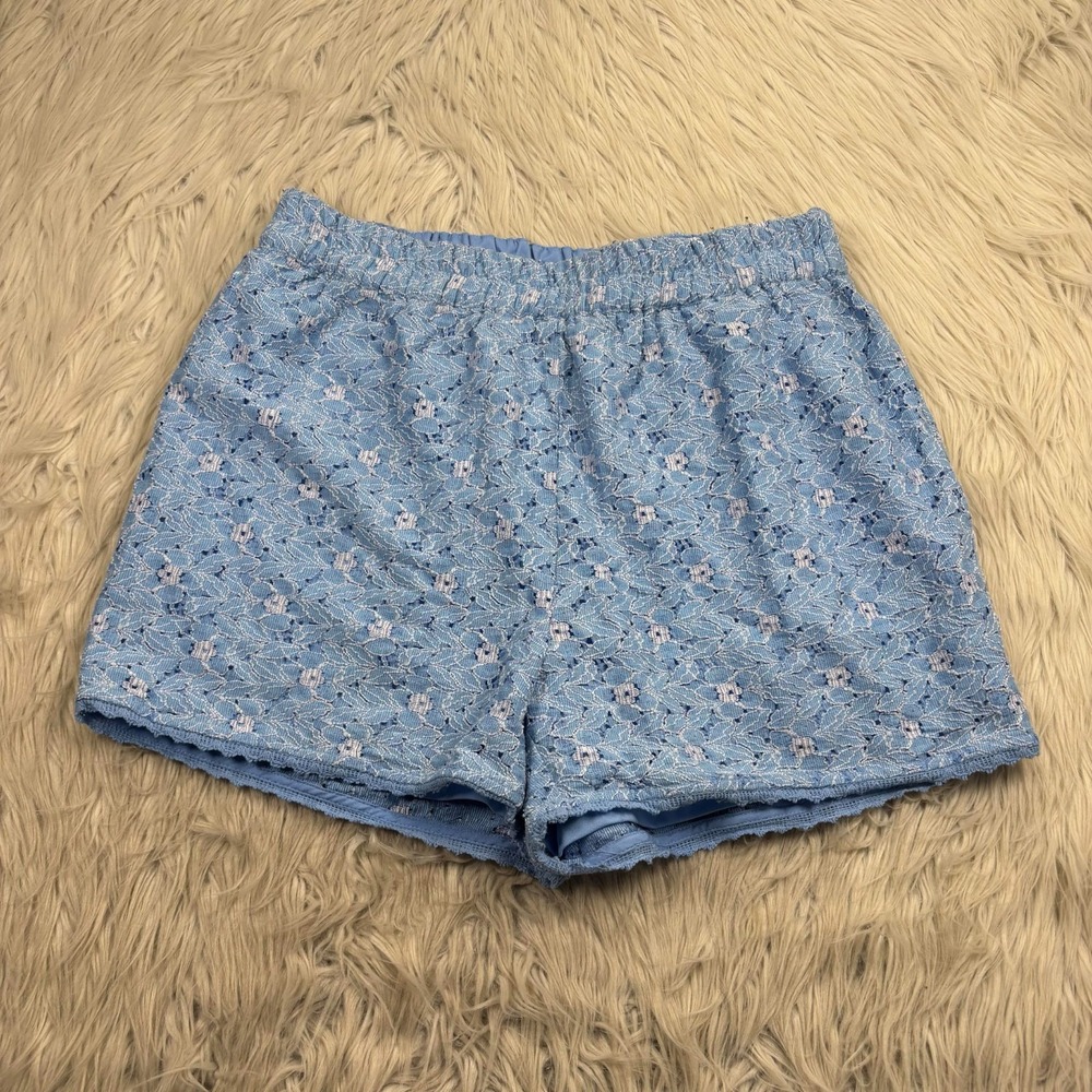 Vera Moda Women's M Blue Lace Shorts Boho‎ Feminine Spring Unexpected Lace
